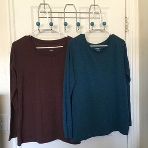 Maroon and Blue Mossimo long sleeve set, size XL